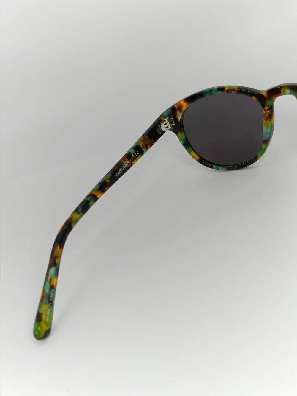 Coppola. Marble Tortoise & Teal Round Frame. Unique Color.